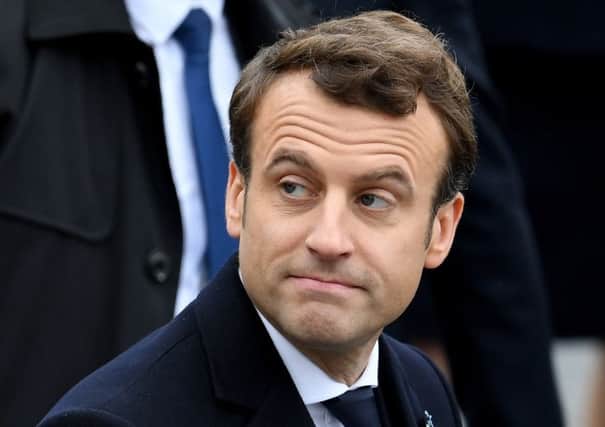 French president-elect Emmanuel Macron attends a ceremony to mark the Western allies' World War Two victory in Europe at the Arc De Triomphe, Paris. Picture: Jeff J Mitchell/Getty Images