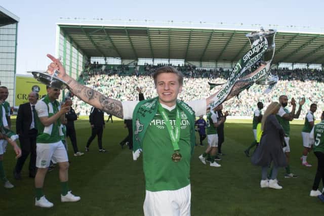 With 23 goals, Jason Cummings deserves to celebrate more than most. Pic: SNS/Alan Harvey
