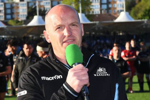 Gregor Townsend pays tribute to the strong Glasgow support. Picture: Gary Hutchison/SNS