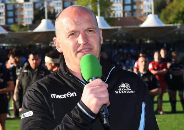 Gregor Townsend pays tribute to the strong Glasgow support. Picture: Gary Hutchison/SNS