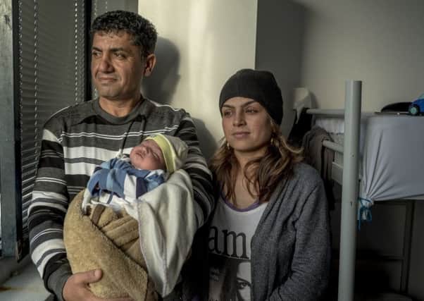 Mohamed Omeri, 43, and his wife, Shamim, 36, left Kabul a year ago, and are now living in Bujanovac refugee camp with their eight children (one a newborn). Picture: Christian Aid/Andrew Testa