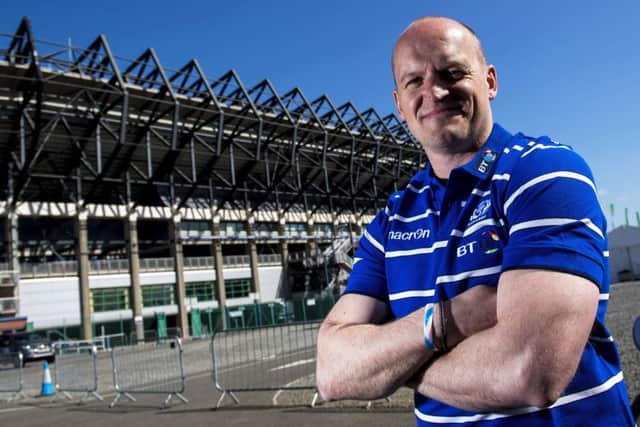 Gregor Townsend outside  BT Murrayfield after announcing his first squad as the new Scotland coach.