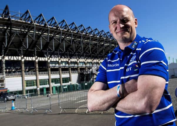 Gregor Townsend outside  BT Murrayfield after announcing his first squad as the new Scotland coach.