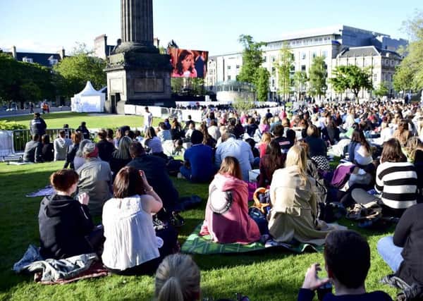 Picture: Edinburgh International Film Festivals hugely popular open-air cinema, Film Fest in the City, is set to return to St Andrew Square Garden this summer TSPL
