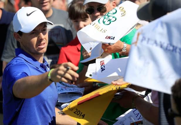 Rory McIlroy signs autographs in the build up to this week's Players Championship at Sawgrass. Picture: Getty Images