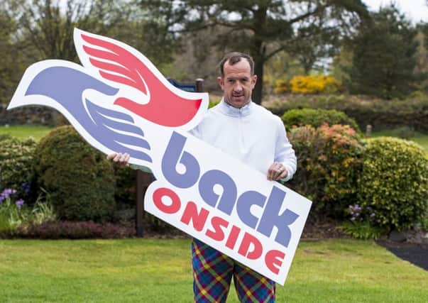 Former Rangers midfielder Charlie Adam helps promote mental health project Back Onside at the Elite Collaboration's Charity Golf Day. Picture: Craig Williamson/SNS