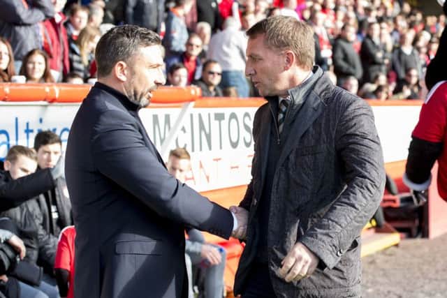 Aberdeen manager Derek McInnes has been praised by his Celtic counterpart Brendan Rodgers. Picture: Craig Williamson/SNS