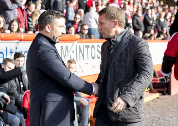 Aberdeen manager Derek McInnes has been praised by his Celtic counterpart Brendan Rodgers. Picture: Craig Williamson/SNS