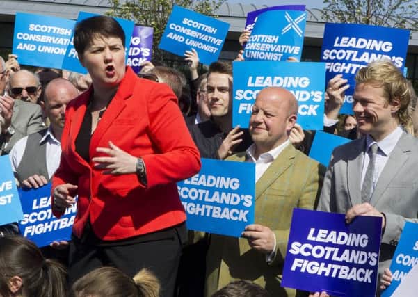 Leader Ruth Davidson launches the Scottish Conservatives' general election campaign. Picture: SWNS.