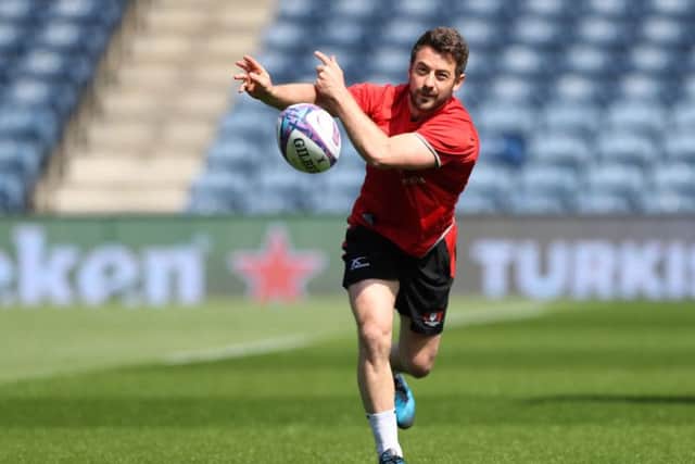 Gloucester's Greig Laidlaw is back on familiar ground at Murrayfield during the Captain's Run ahead of the European Challenge Cup final against Stade Francais.  Picture: Ian MacNicol/Getty Images