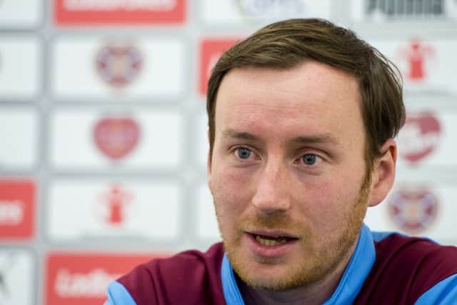 Hearts manager Ian Cathro speaks to the media. Picture: SNS