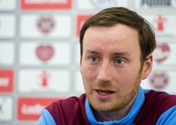 Hearts manager Ian Cathro speaks to the media. Picture: SNS