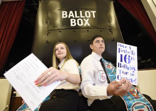 Liberton High School S4 pupils Louis Baigan and Jade Jenkinson both turned 16 on 4 May and were eligible to vote in the local elections.