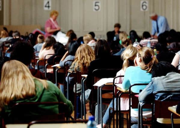 Students sitting an exam. Picture: PA