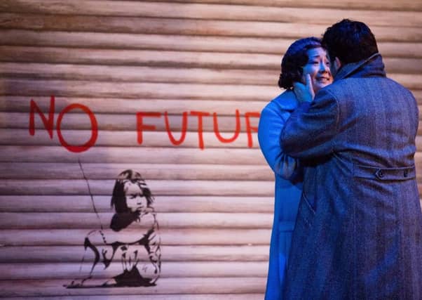 Hye-Youn Lee (Mimi) and Luis Gomes (Rodolfo)