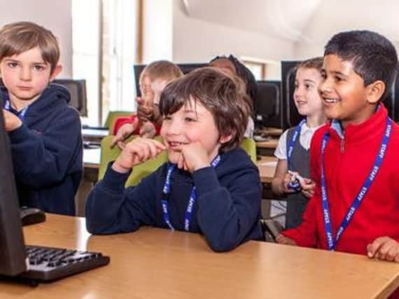 Young learners: Pupils of Broughton Primary were introduced to the world of banking and IT at Avaloq Innovations Tanfield office in Edinburgh