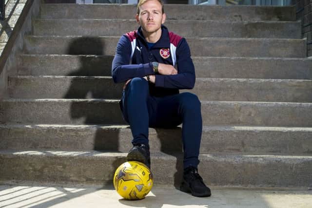 Hearts midfielder Malaury Martin. Picture: Paul Devlin