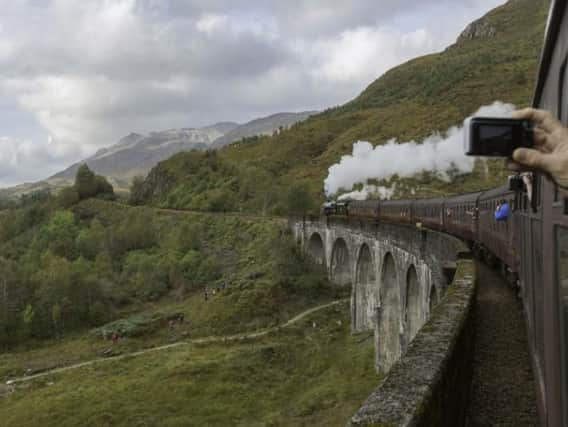 The fire broke out beside the railway at Glenfinnan. Picture: Press Association