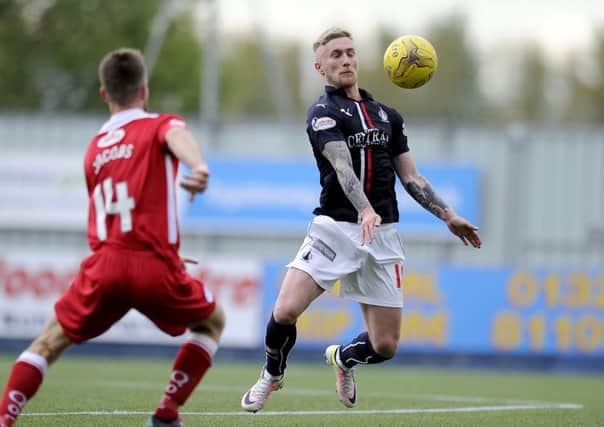 A terracing fan when Falkirk were relegated in 2010, Craig Sibbald is now part of their promotion bid.  Photograph: Michael Gillen