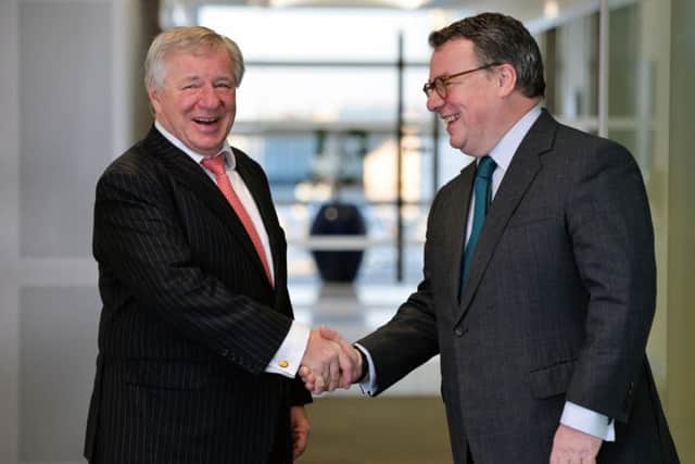 Martin Gilbert of Aberdeen Asset Management chief and Keith Skeoch of Standard Life will be joint chief executives of the new company. Photograph: Graham Flack