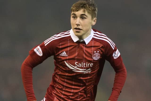 Dean Campbell makes his debut for Aberdeen. Picture: Alan Harvey/SNS