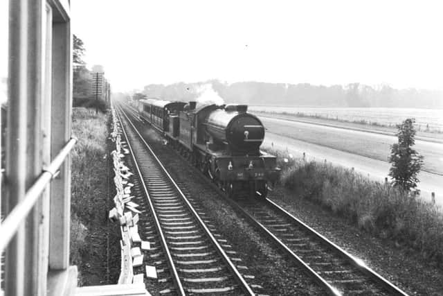A former LNER steam train (engine no 419) passes Longniddry on its way to Shildon, County Durham in August 1975. Picture: Ian Brand/TSPL