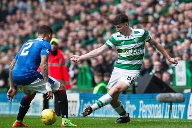 Manchester United have been linked with Celtic defender Kieran Tierney. Picture; John Devlin