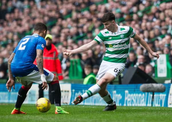 Manchester United have been linked with Celtic defender Kieran Tierney. Picture; John Devlin