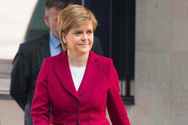 First Minister and SNP leader Nicola Sturgeon arrives at BBC Broadcasting House in London to appear on The Andrew Marr Show. Picture; PA