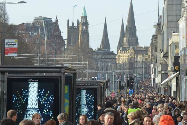 Scotland's footfall numbers are at the highest they have been in three years. Picture: Jon Savage