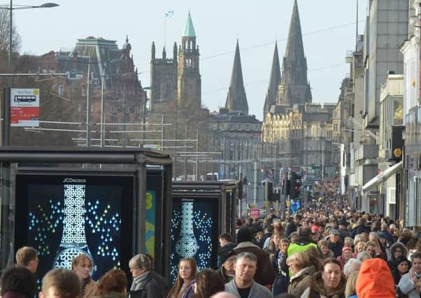 Scotland's footfall numbers are at the highest they have been in three years. Picture: Jon Savage