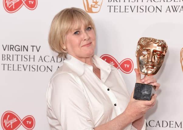 Sarah Lancashire with her Bafta leading actress award for Happy Valley. Picture: Jeff Spicer/Getty Images