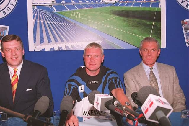 Paul Gascoigne signed for Ranhers in 1995. Pic: David Rogers/ALLSPORT/Getty