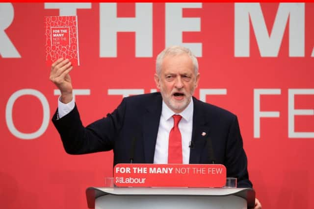 Jeremy Corbyn  launches the Labour  manifesto at the University of Bradford. Picture: PA