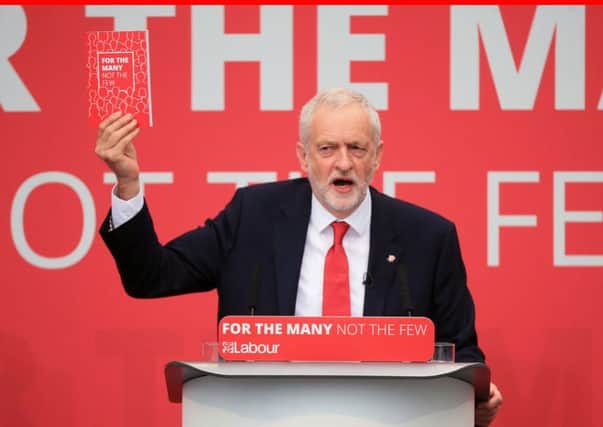 Jeremy Corbyn  launches the Labour  manifesto at the University of Bradford. Picture: PA