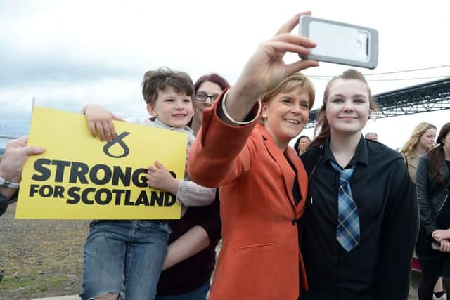 Nicola Sturgeon makes a speech marking 10 years of the SNP in government at Port Edgar, South Queensferry.    Picture: Neil Hanna