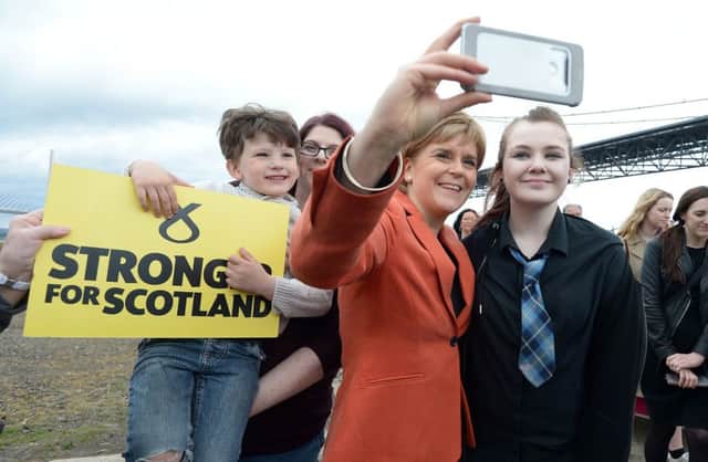 Nicola Sturgeon makes a speech marking 10 years of the SNP in government at Port Edgar, South Queensferry.    Picture: Neil Hanna
