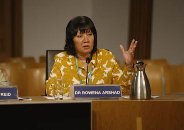 Dr Rowena Arshad, Head of Moray House School of Education appears before Holyrood's Education and Skills Committee. Picture: Andrew Cowan/Scottish Parliament