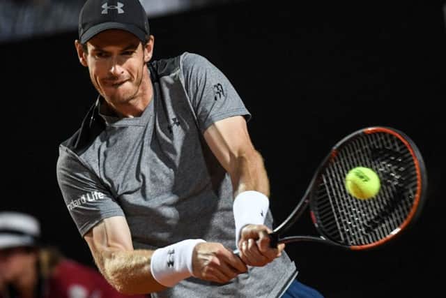 Andy Murray was soundly defeated by Fabio Fognini in Rome. Pic: AFP