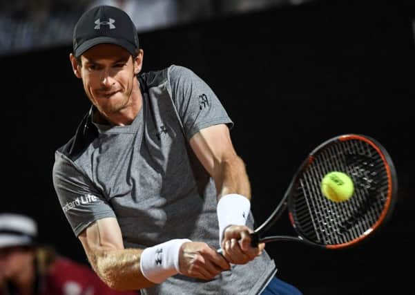 Andy Murray was soundly defeated by Fabio Fognini in Rome. Pic: AFP