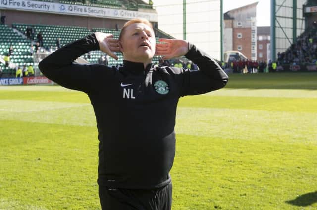 Hibernian head coach Neil Lennon is targeting a second place finish. Pic: SNS/Alan Harvey