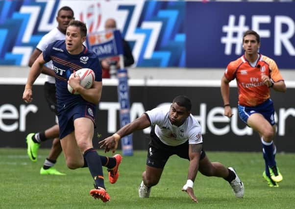 Mark Robertson helped Scotland defeat Fiji as the HSBC World Rugby Sevens in Paris last week. Picture: Charles McQuillan/Getty Images