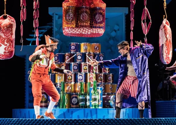 Greg Barnett as a thoroughly annoying but lovable Mr Fox with Richard Atwill as Rat