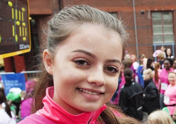 Brave Eilidh Steel starts off the Race for Life. Pictured: Contributed