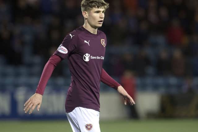 Young Hearts striker Rory Currie is eager to progress after breaking into the first team this season. Photograph: Craig Foy/SNS