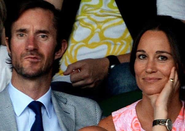 Pippa Middleton and James Matthews pictured attending Wimbledon. Picture: PA