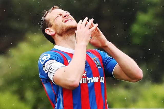 Anguish for Gary Warren of Inverness. Despite their 3-2 win, the Highlands club are relegated. Picture: Getty.