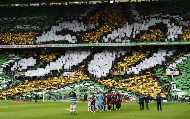 The display on show as the players shake hands before the game. Picture: SNS