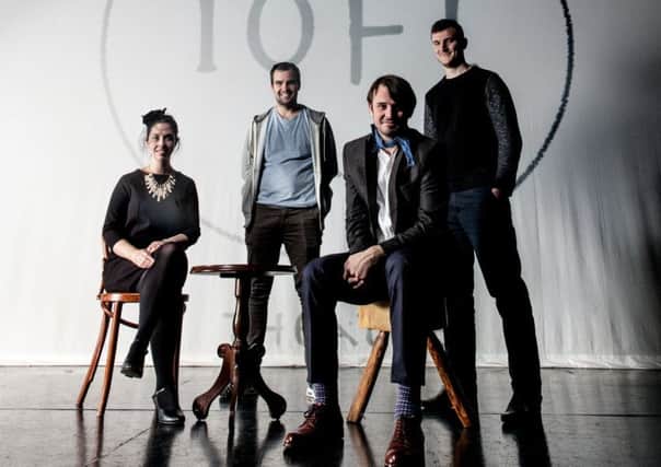 The 10ft Tall Theatre company, from left: Sarah Helena Ord, Cameron Mowat, Mark Wood and Adam Coutts. Picture: Graeme Macdonald