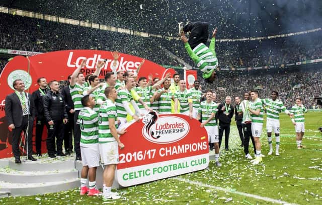 Celtic went through the Ladbrokes Premiership 2016/17 season unbeaten. Picture: SNS